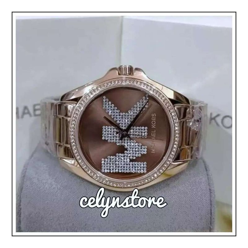 jam tangan wanita michael kors mk6556 stainless steel original