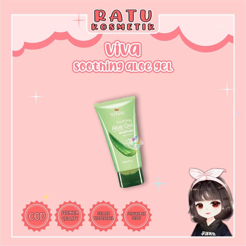 ❤ RATU ❤ Viva Soothing Aloe Gel Moisture + Pure Aloevera Juice | Gel Lidah Buaya Aloevera (✔️BPOM)