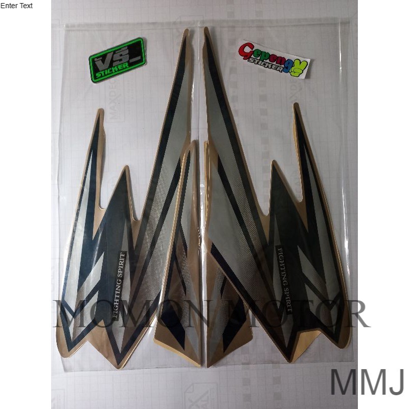 STRIPING  YAMAHA RX KING 2002 SILVER HITAM