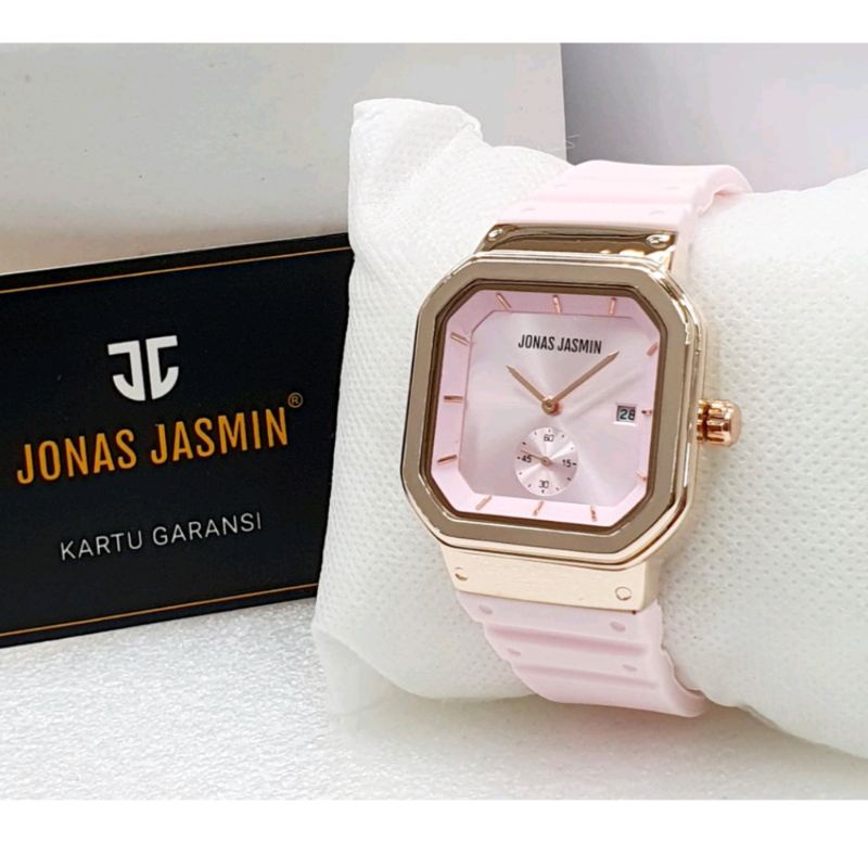 (Cod) Jam Tangan Wanita Analog Jonas Jasmin JJ2205 Rubber Original