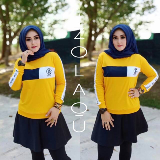 Kaos zolaqu original atasan kuning