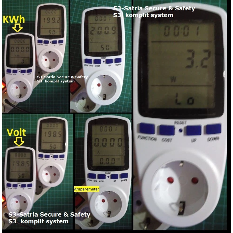 Alat Ukur Power Listrik digital Kwh volt Ampere meter PLN Genset