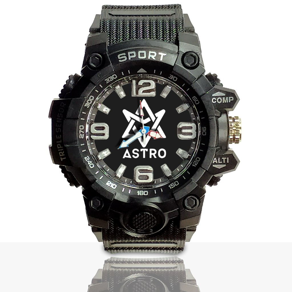 Jam Tangan Custom KPOP ASTRO motif 2 Ruber- Water Resistant