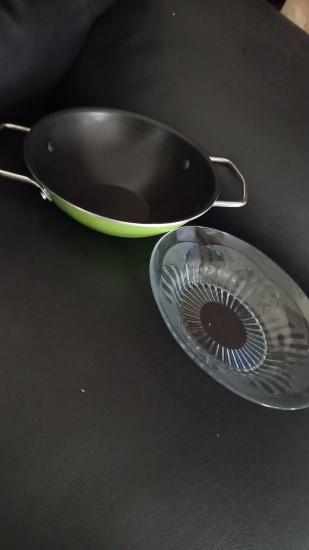 Maxim New Halania Mie Wok 19cm +piring / Panci Mie + Piring / Wajan Mini