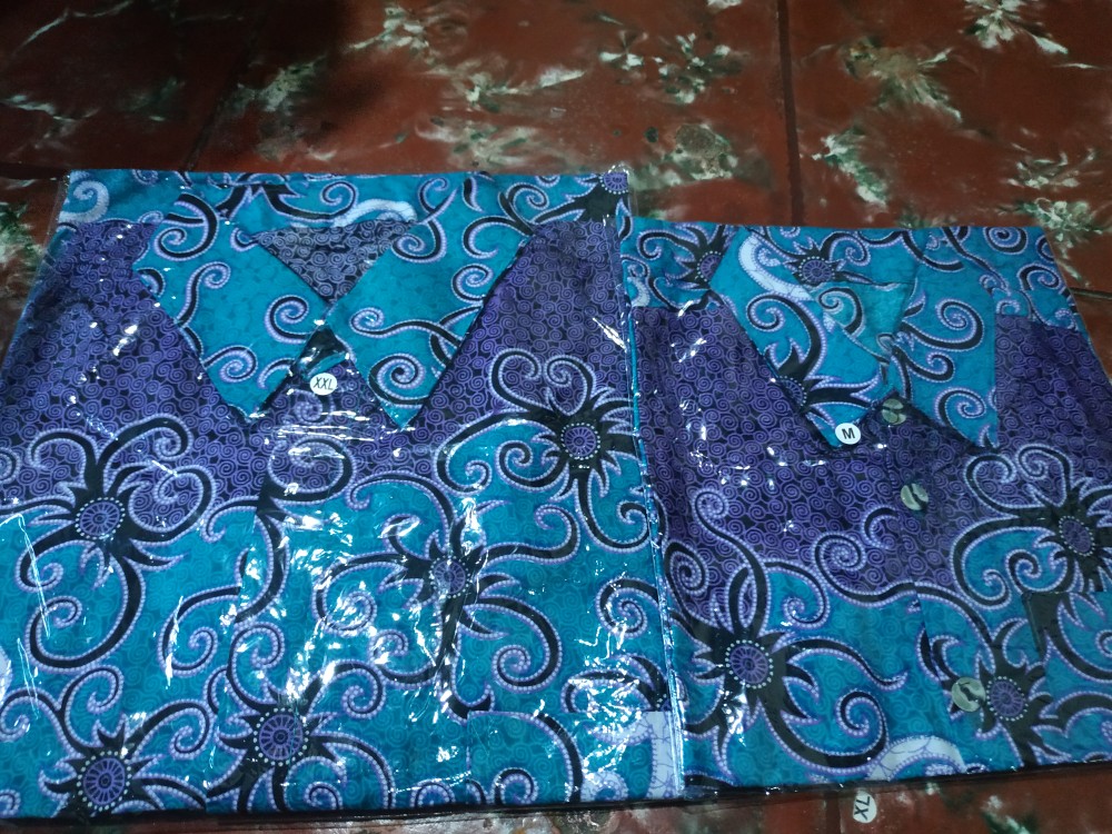 Promo Batik Couple Keluarga Sarimbit Sania Ruffle Batik Ori Ndoro Jowi Motif Cumi Tosca