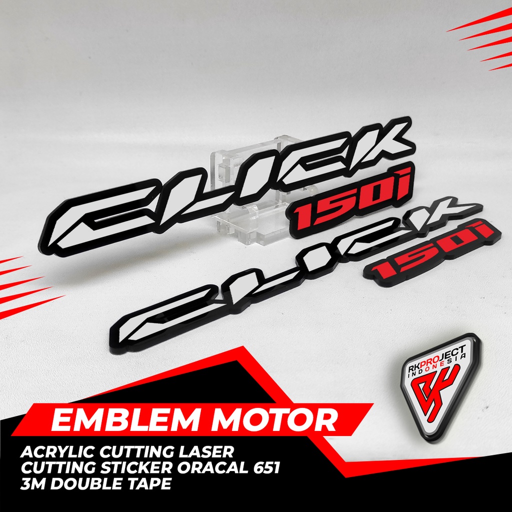 CLICK 150i STICKER TIMBUL EMBLEM MOTOR VARIASI 3D HONDA VARIO