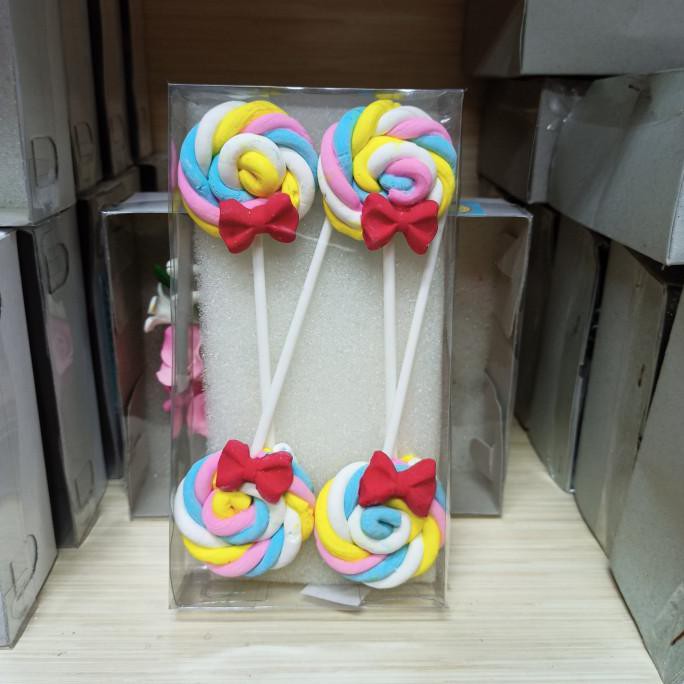 

Gumpaste Hiasan Kue Permen Lolipop Pita Besar