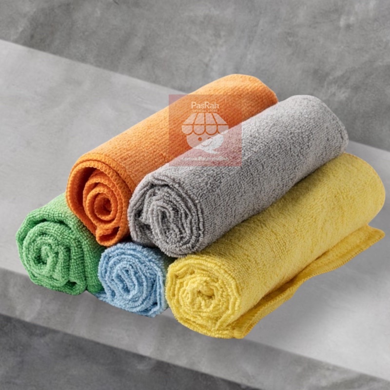 Kain Lap Towel Serbaguna Microfiber 320gsm ukuran 40x40 Premium Quality