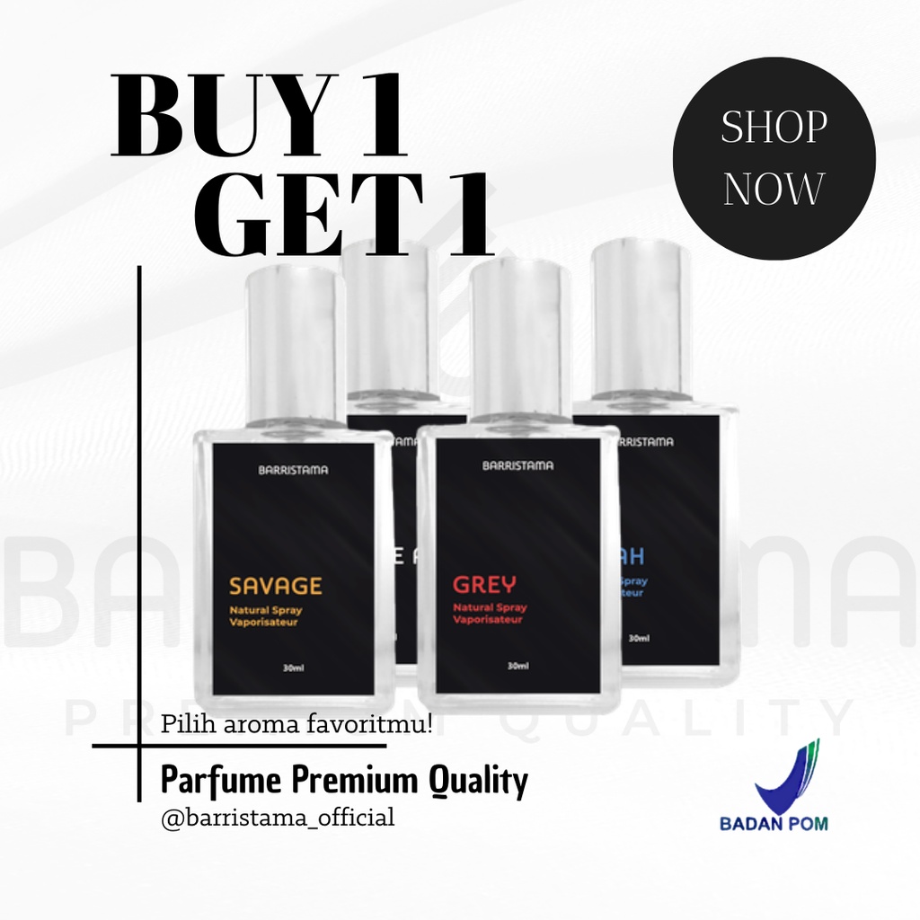 [BUY 1 GET 1]Best Seller Parfum Cowok Premium Quality BPOM Approved Parfum Grey Rouge Sauvage Noah 30ml