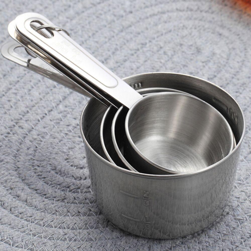 Top 4pcs/Set Sendok Takar Baking Tools Utensil Set Stainless Steel Gadget Dapur Gelas Ukur