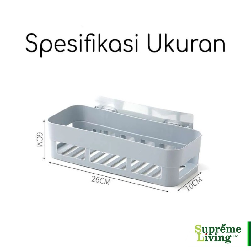 Rak Gantung Plastik Serbaguna Tempat Sabun Kamar Mandi Persegi