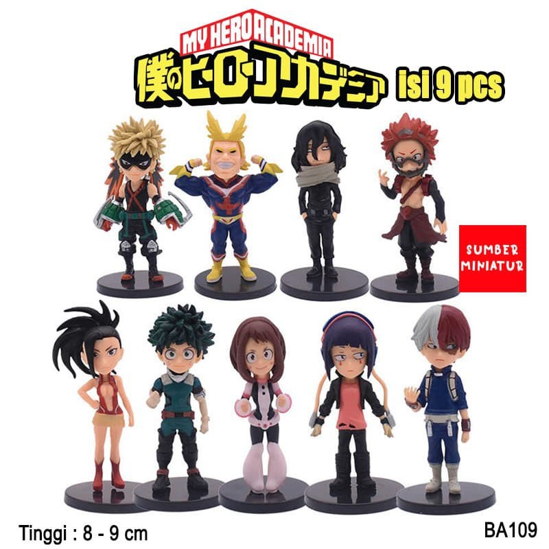 My Hero Academia | Boku no Hero Academia Figure Set isi 9 pcs