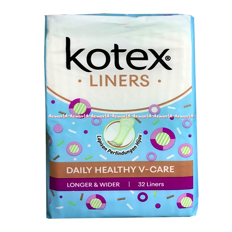 Kotex Liners 32 Liners Daun Sirih Daily Aroma Fresh Daily Healthy V Care Longer &amp; Wider 32Liner Panty Liner Wanita Kotek Kotex's Kotek Liner