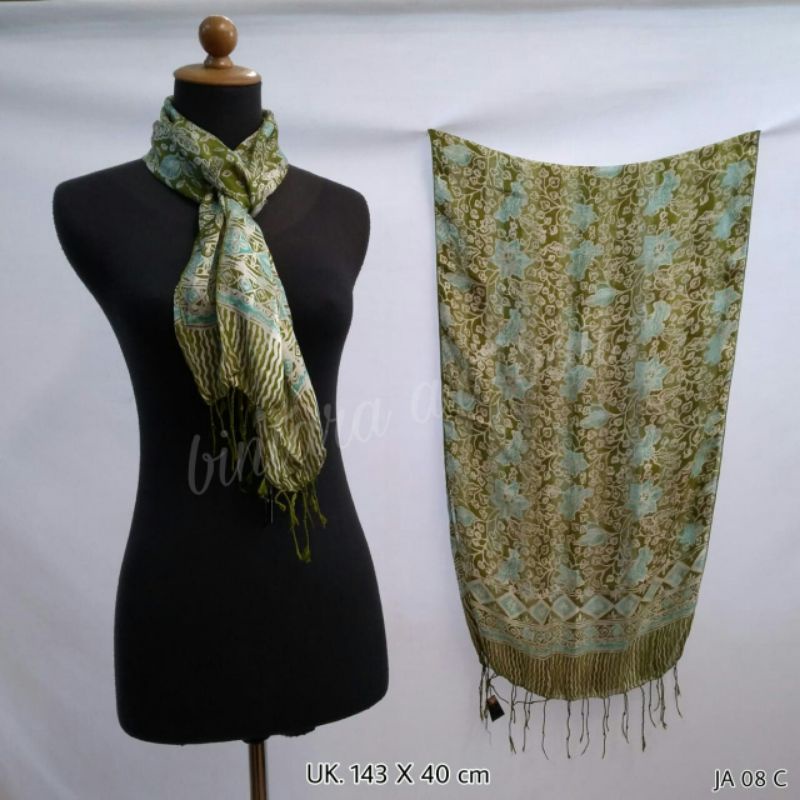selendang wanita selendang sutra motif batik pashmina scarf sutra batik syal motif batik syal fashio