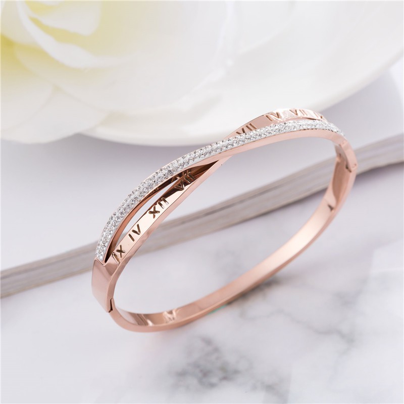 [NEW] Gelang Bracelet Wanita Aksesoris Titanium Korea Trend Masa Kini Cocok Hadiah Elegant GK078