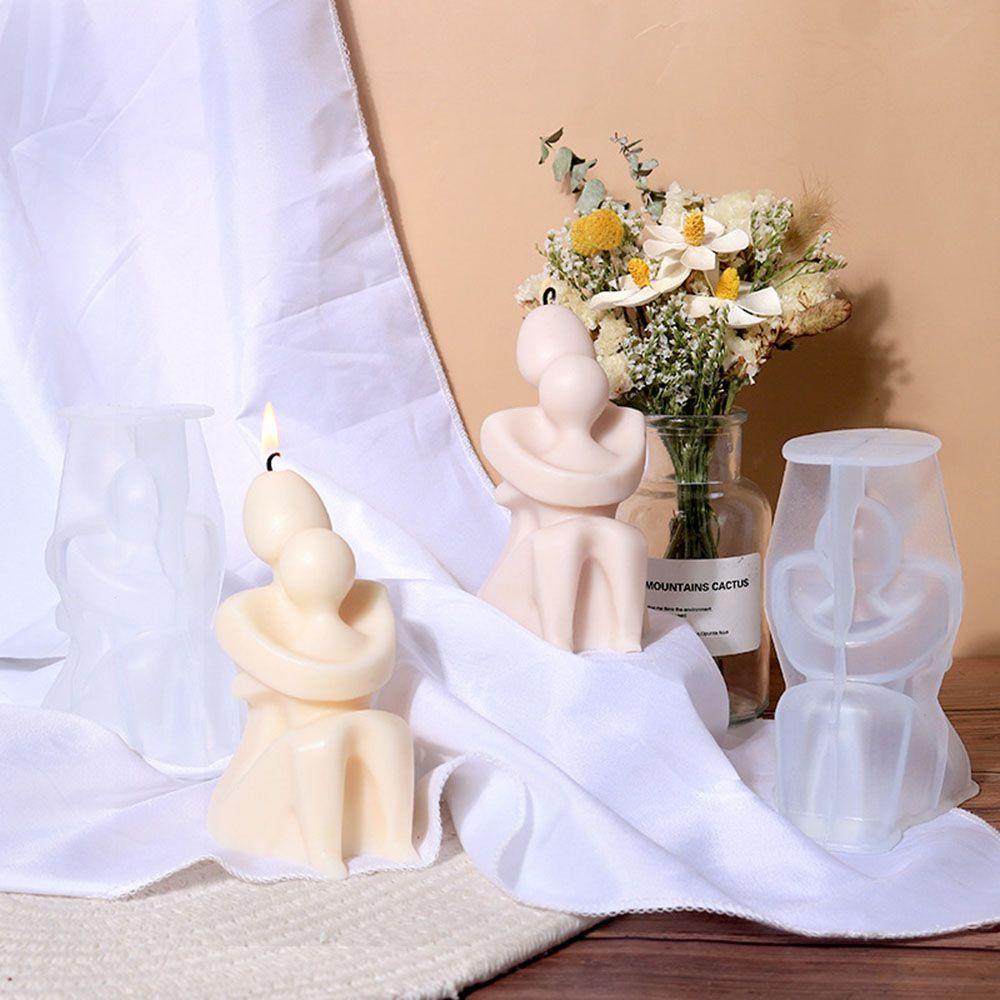 R-bunga Ibu Peluk Anak Patung Clay Tools Perlengkapan Pernikahan Kue Resin Cetakan Lilin Handmade Art Wax Mold