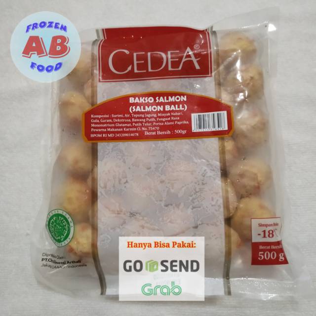 

CEDEA Salmon Ball 500 gr CEDEA Bakso Salmon 500 gram CEDEA Baso Salmon 500gram Bakso Ikan Salmon 500