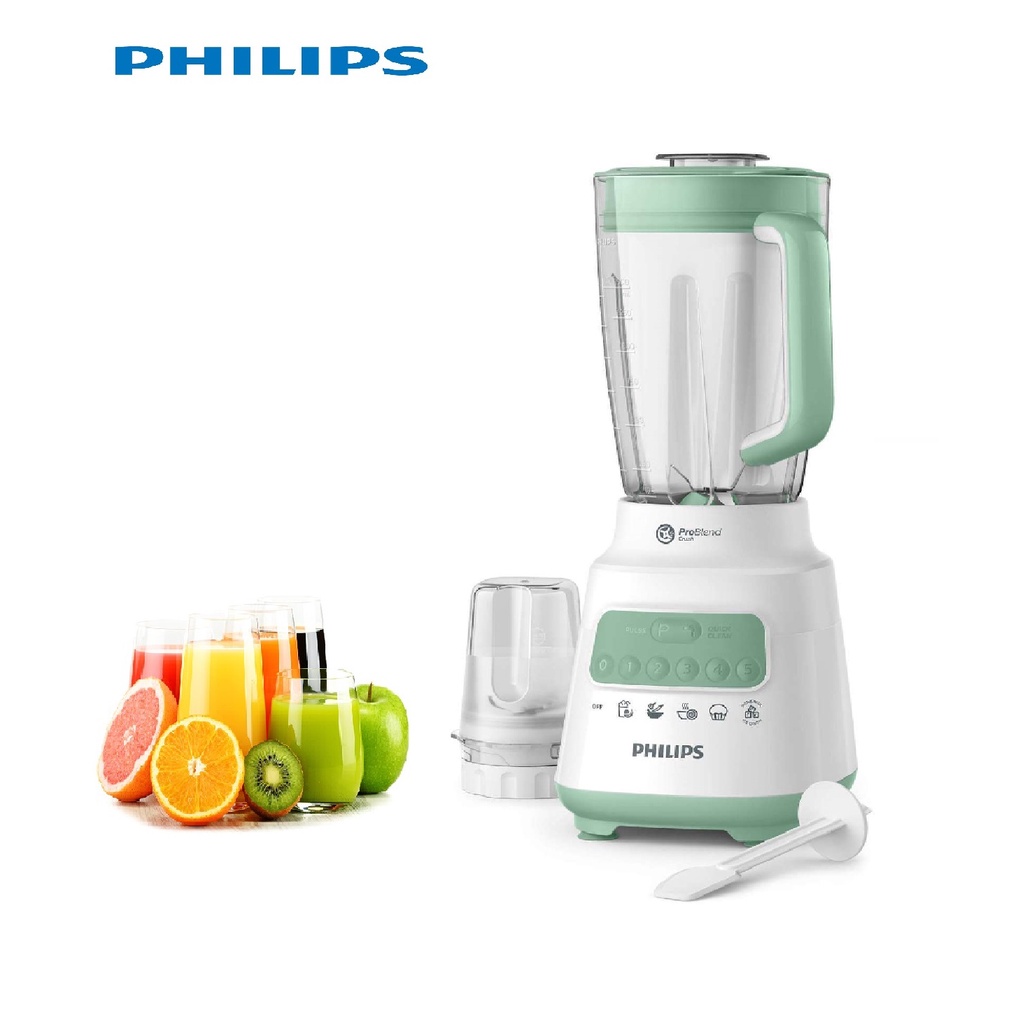 PHILIPS BLENDER HR 2222/ 2221 / 2115 PLASTIK 5 KECEPATAN KAPASITAS 2 LITER HR 2222 GLASS JAR KACA