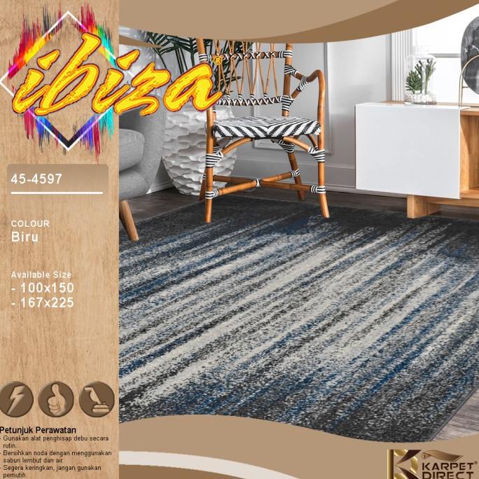 [Karpet Direct] Ibiza Karpet (Biru) 100x150 cm- Kode 45-4597