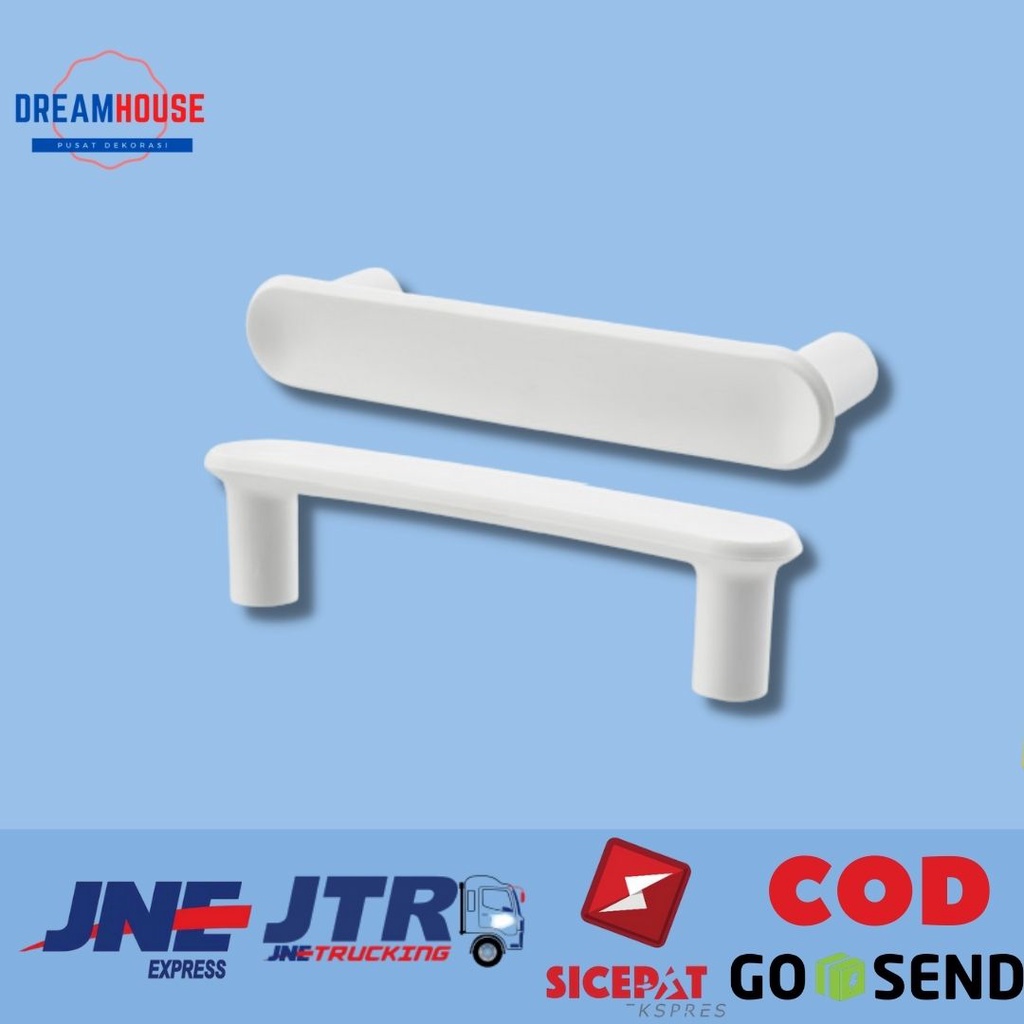 Cuci Gudang Gbbrp Gagang Pintu/ Gagang Lemari/ Gagang Laci, Putih 2pcs QMljwMkuybRXxE