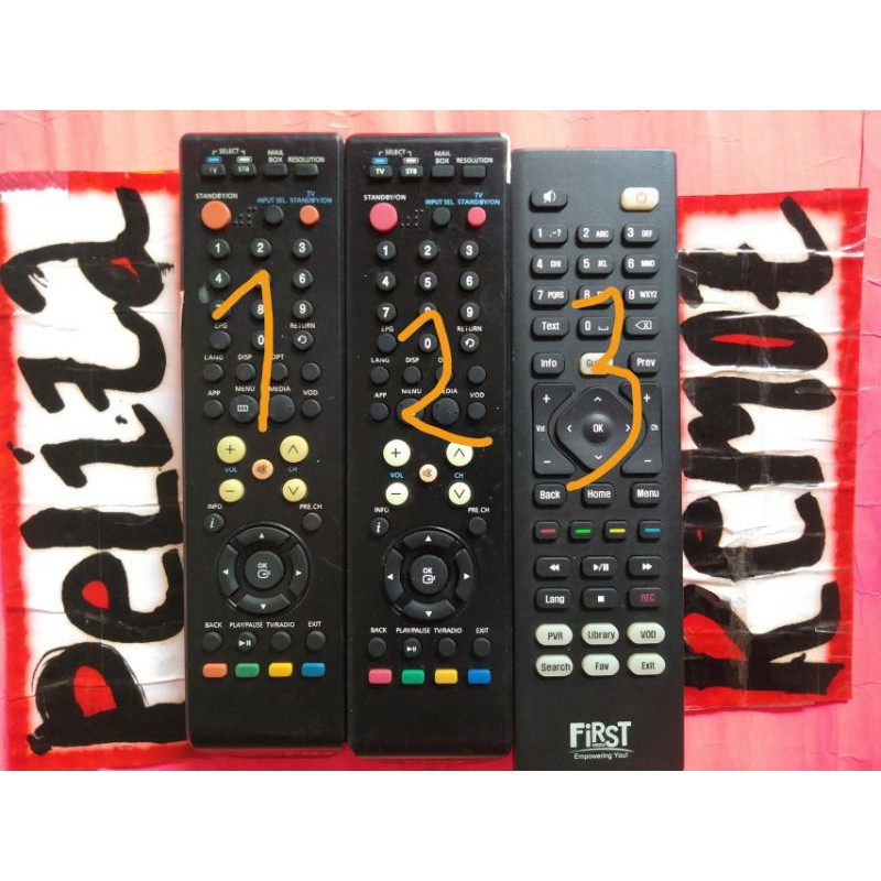 remot STB First media tv parabola HD original terlengkap