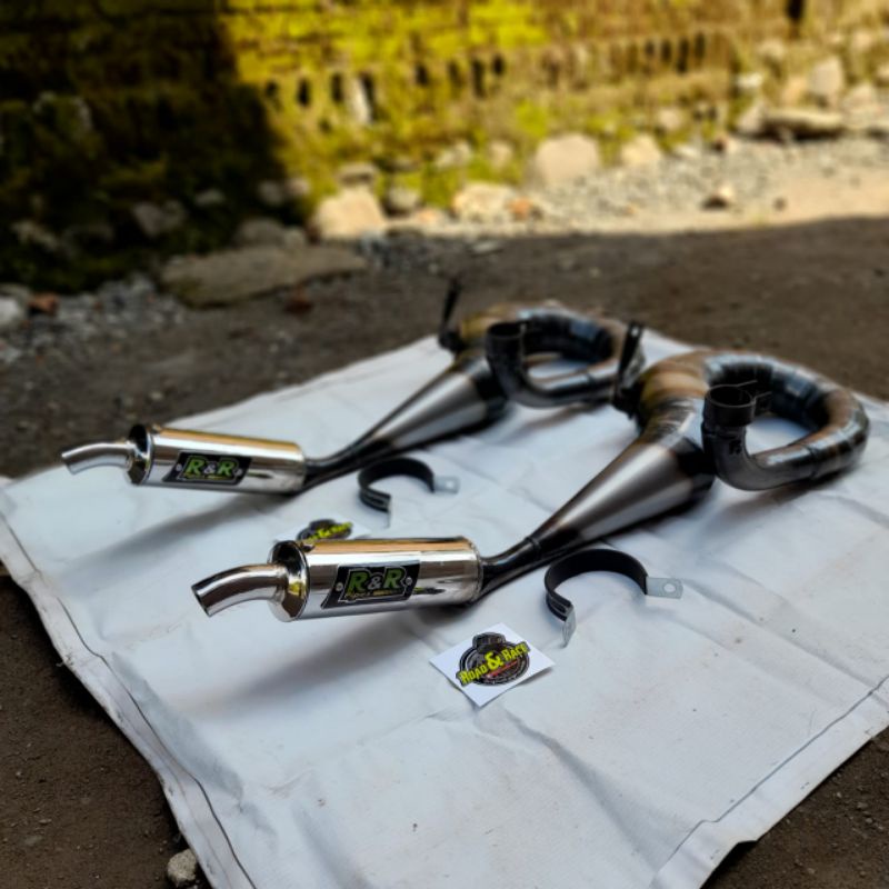 Terlaris !!! KNALPOT RACING VESPA  KANAN PX150, SUPER, EXCEL by R&R Pipes-Slencer Chrome