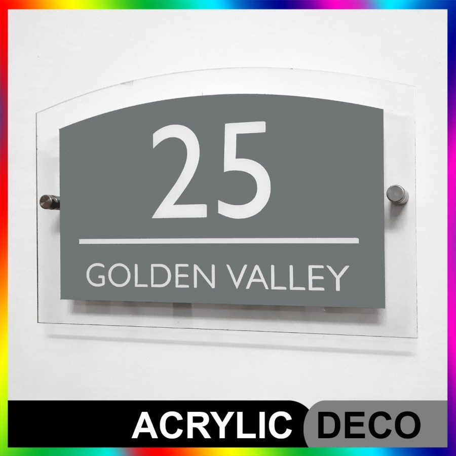 

Plat Nomor Rumah Acrylic Back Paint Simple Series