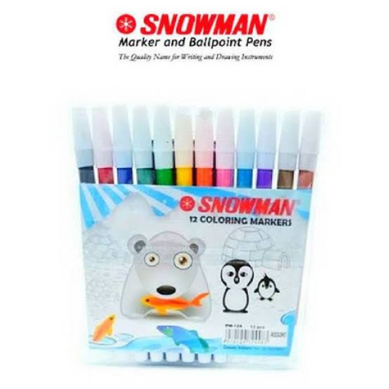 

Spidol Snowman 12Warna (Spidol Kecil) PW12A