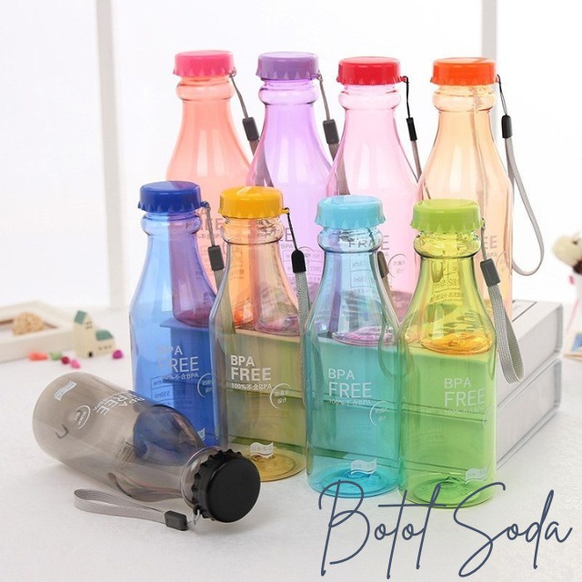 My Bottle Soda Botol Minum BPA Free 500 ML Warna Colorful Bening Trendy Anti Tumpah