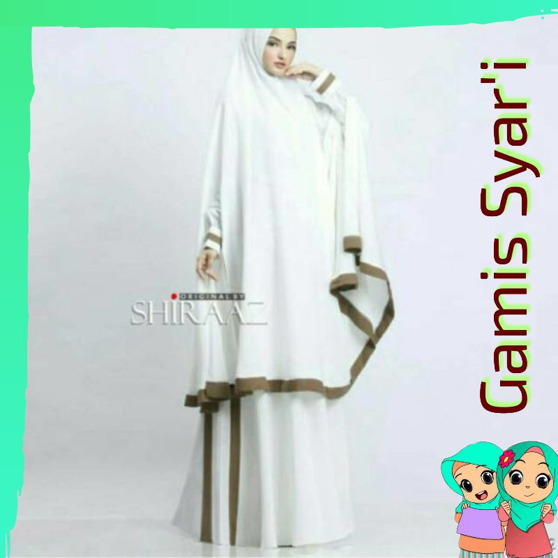 CantiQueen Hijab READY STOK ( EXCLUSIVE ) Gamis Syari Hijab Pesta Murah Polos Jumbo Syari Umroh