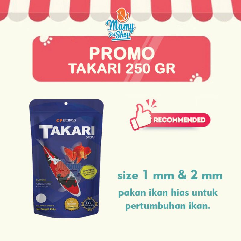 TAKARI 250 gr SIZE 1 mm dan 2 mm