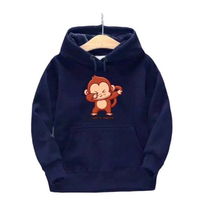 Sweater Anak Ape Dancing Hoodie Anak Fleece Pakaian anak