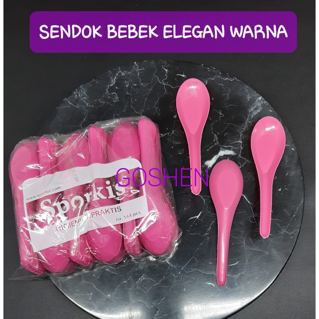 Jual Sendok Bebek Sporkis Elegan Warna 1 Pack 144 Pcs Shopee