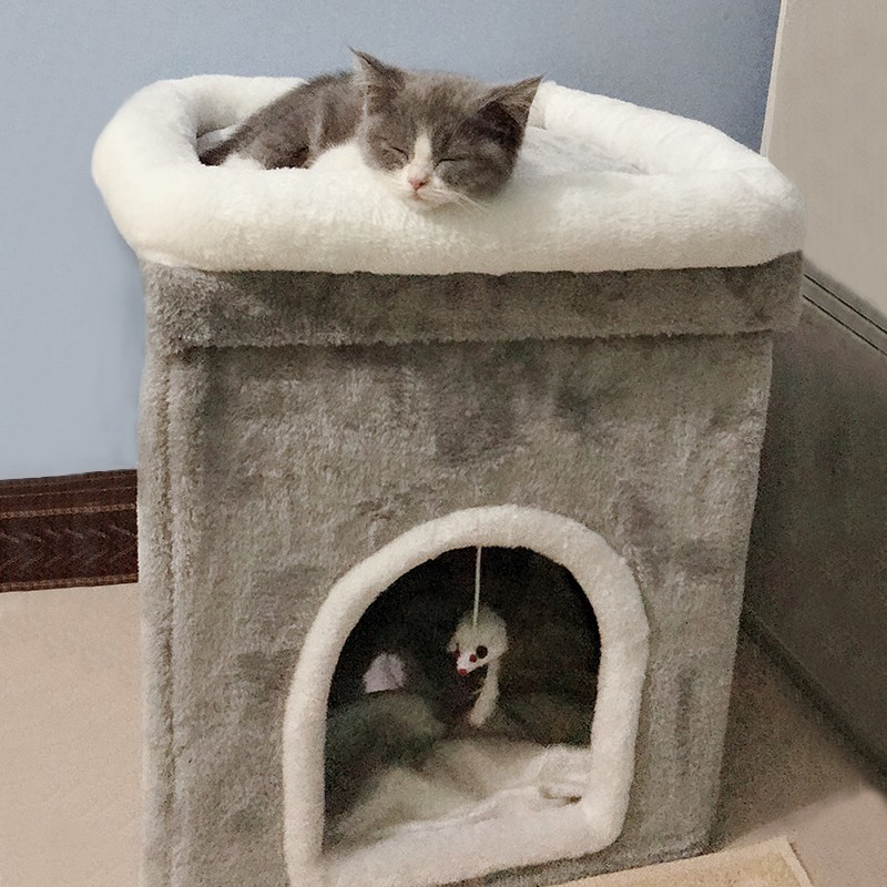 Kandang Kucing Anjing Kecil Bahan Kanvas Mesh Warna Biru Pink