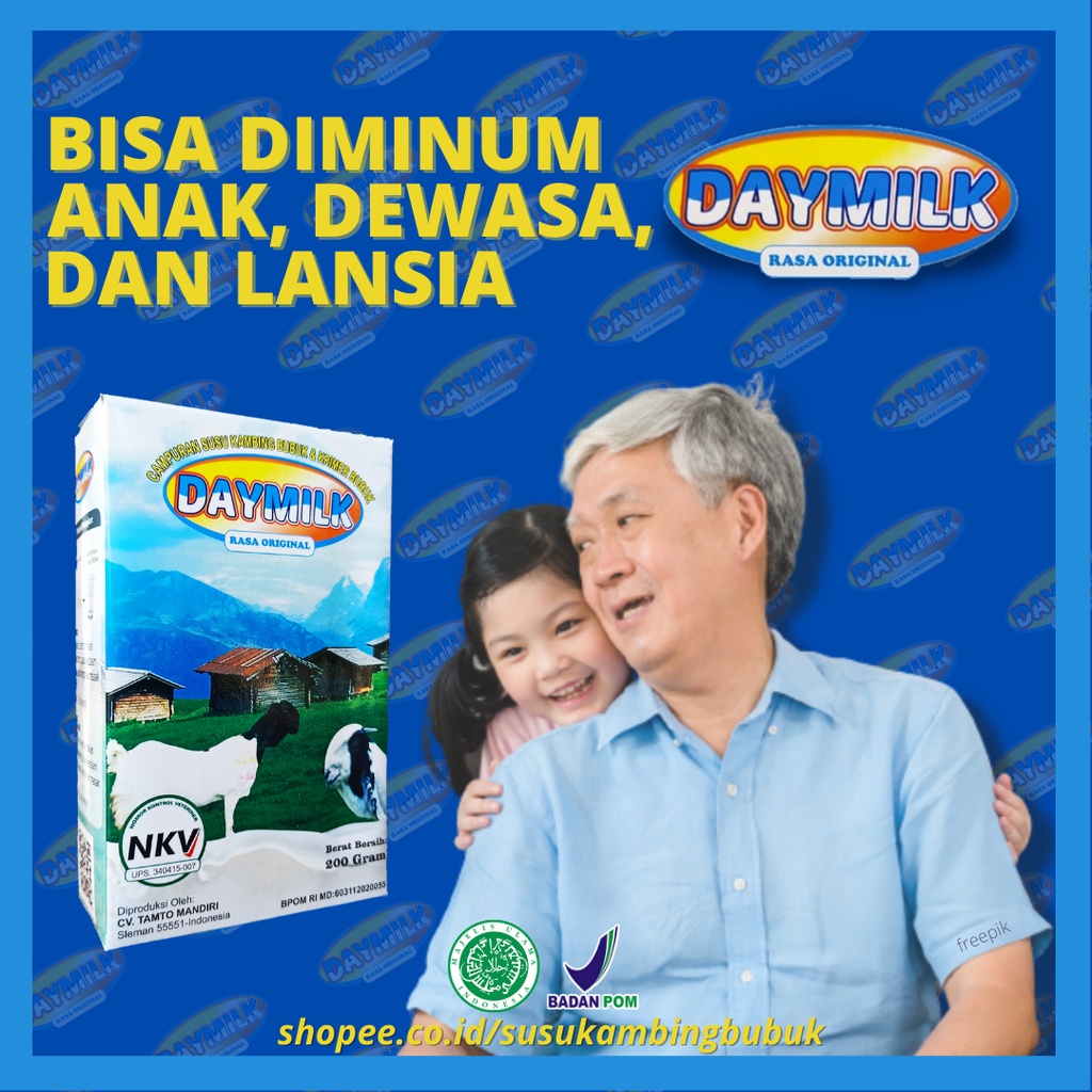 Susu Kambing Etawa Bubuk DAYMILK 200gr Halal Bpom