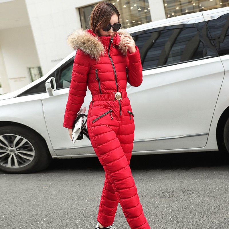 (Gratis Ongkir) Jual  New Women's winter new parka fashion slim onesies coat hooded real fur