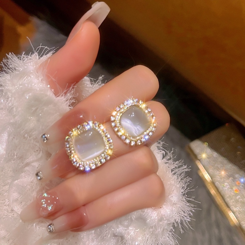 Anting Batu opal Bahan 925 silver Untuk Wanita 2022