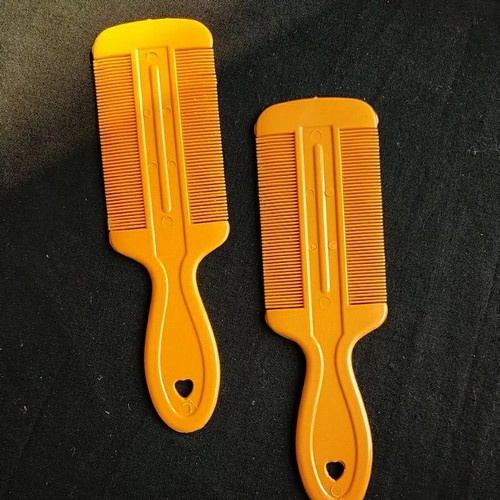 SISIR SERIT PLASTIK GAGANG ORANGE/ SISIR KUTU/ SISIR SERIT KUTU RAMBUT GAGANG ORANGE PER PCS