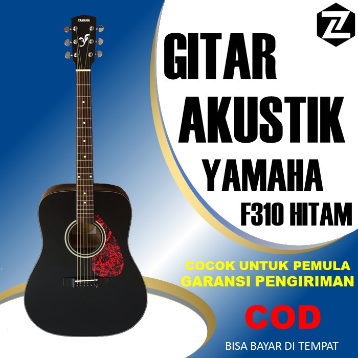 Alat Musik Gitar Guitar Akustik Yamaha Custom High F310 Hitam Murah