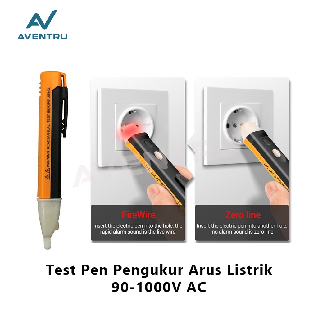 Test Pen Non Contact AC Testpen Pengukur Arus Listrik 90V - 1000V