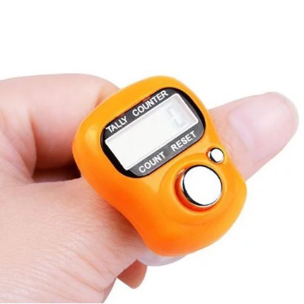 Tasbih digital LED mini finger counter alat penghitung tekan jari elektrik