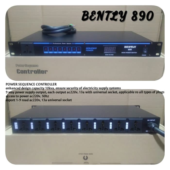 POWER SEQUENCE CONTROLLER BENTLY 890 8 CHANNEL universal socket