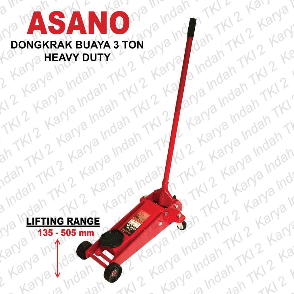 Dongkrak Buaya Ceper 3 Ton ASANO Heavy Duty Garage Jack 3T Sedan SUV