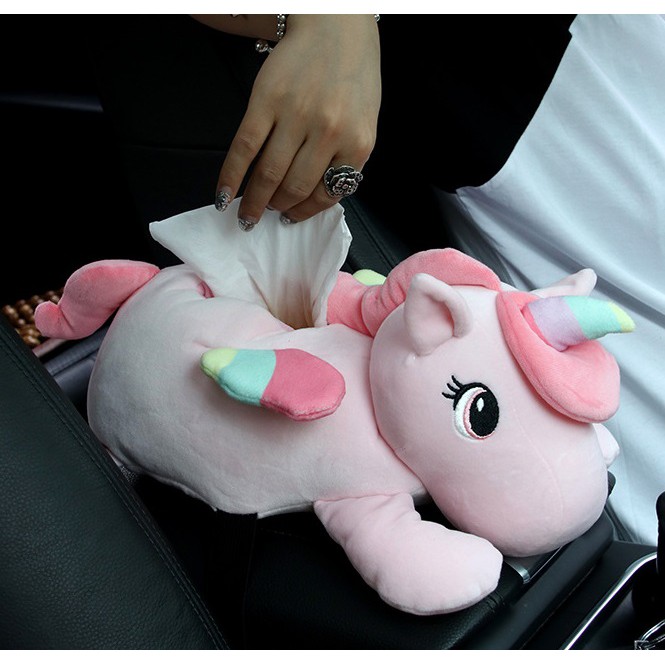 NEW LITTLE PONY UNICORN Kotak Tempat Sarung Tisu Gantung Belakang Jok Mobil Arm Rest Tissue Holder