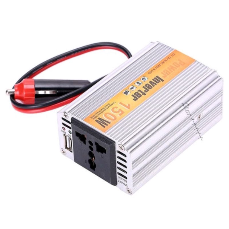 POWER INVERTER 150w DC 12v To AC 220v Dan Ada Colokan Port Usb Inverter 150 Watt