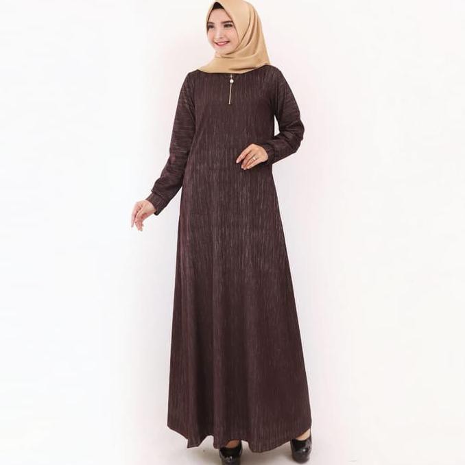 Grosir Baju Gamis Wanita Gamis Calvin Jeans Polos Gamis Jumbo 7089 - Navy Xxl-Xxxl