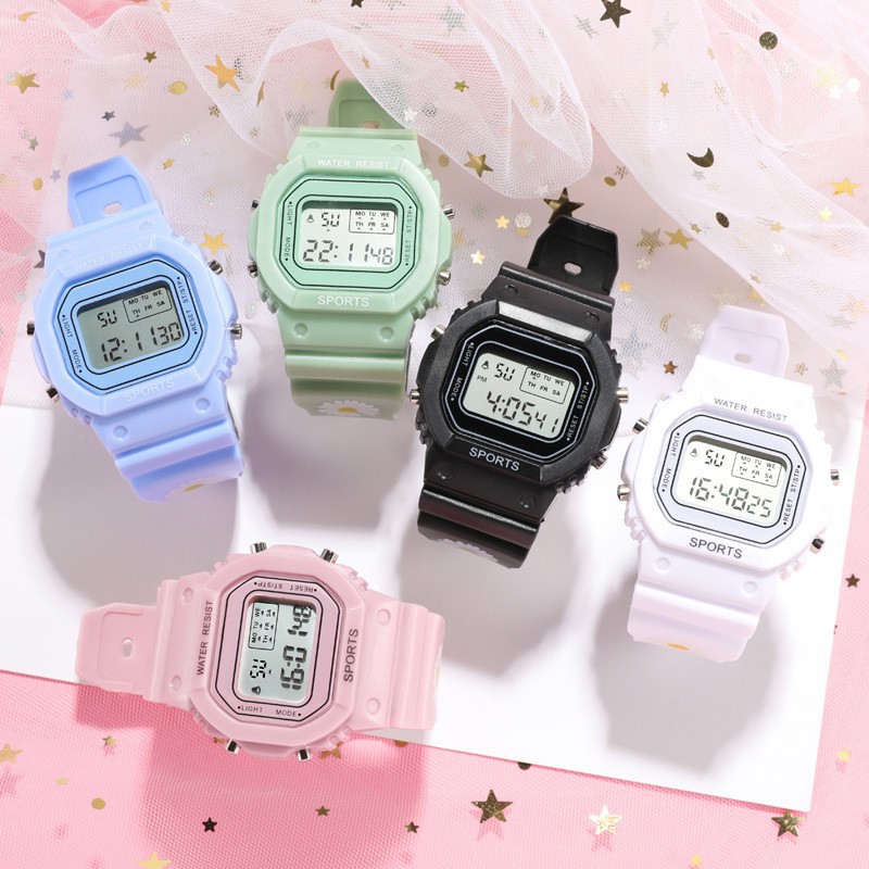 Watchyou Jam Tangan Wanita A0078 Pasangan GD Little Daisy Jelly /  Luminous Tahan Air Watches