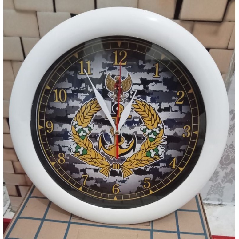 JAM DINDING LOGO TNI AL