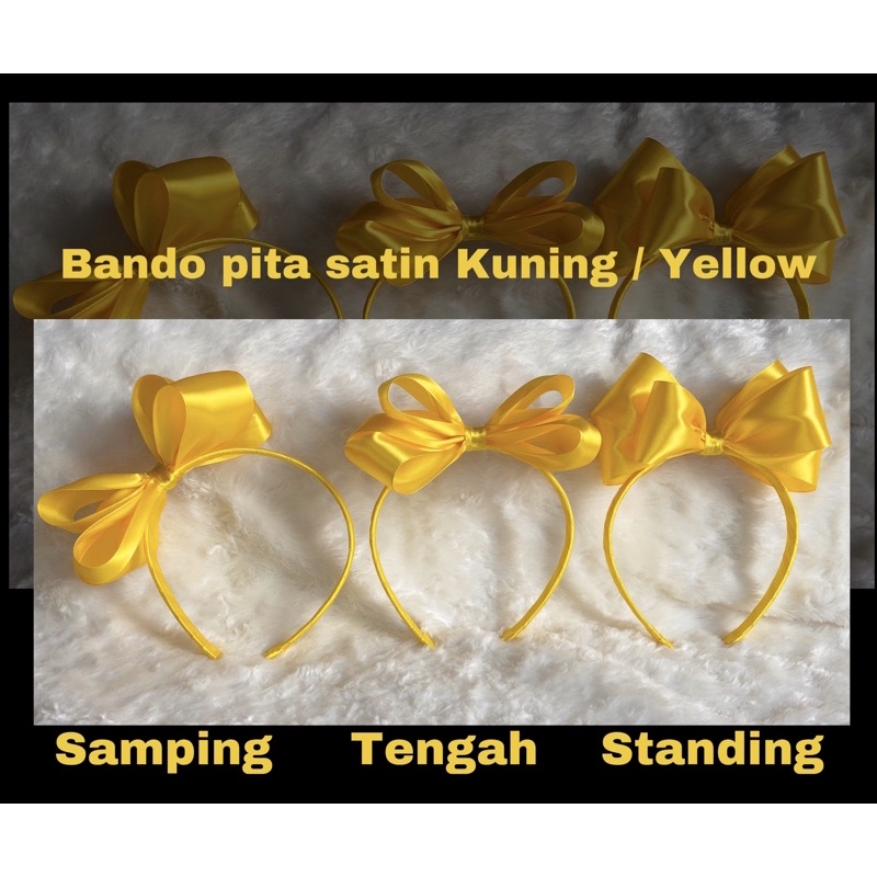 

Bando pita satin kuning ( Yellow ) / bando seragam / bando unikk lomba juara hadiah sale kilap