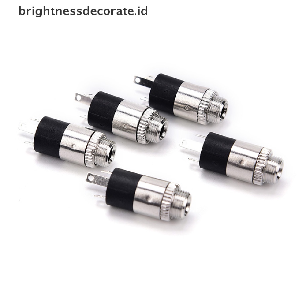 (Birth) 5pcs Pj392 Kabel Audio Stereo Female Jack 3.5mm Untuk Headphone